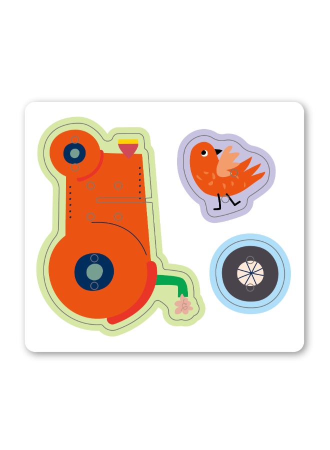 Avenir Little Hands Play Box - Animal Town Multicolour | 3D puzzle and laces to create an awesome bunny town | Ideal ages 3+ - Image 5