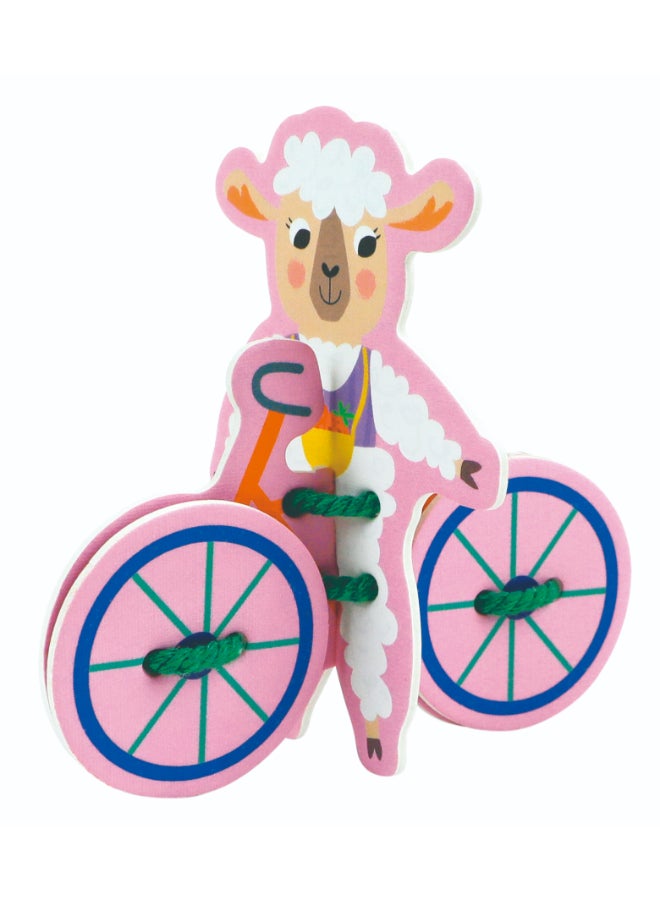 Avenir Little Hands Play Box - Animal Town Multicolour | 3D puzzle and laces to create an awesome bunny town | Ideal ages 3+ - Image 2