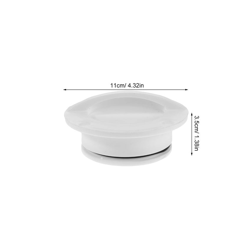 Medium Size White Yacht Drain Plug and Marine Water Outlet Valve for Boat Deck Drainage - Image 3