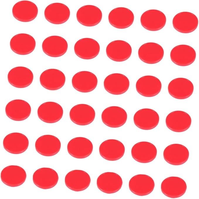 Red Counting Chips Plastic Bingo Tokens for Math Learning and Classroom Activities - Image 1
