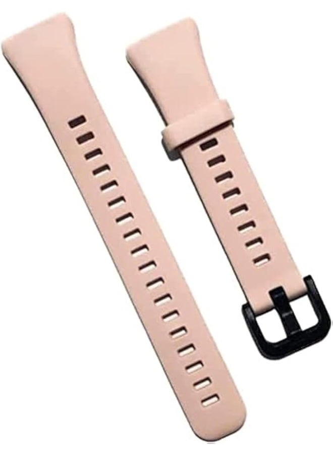 Silicone Replacement Wrist Watch Straps  With Modern Design To Add More Beauty For Huawei 6/ band 6 Pro Honor  band 6 - Light Pink