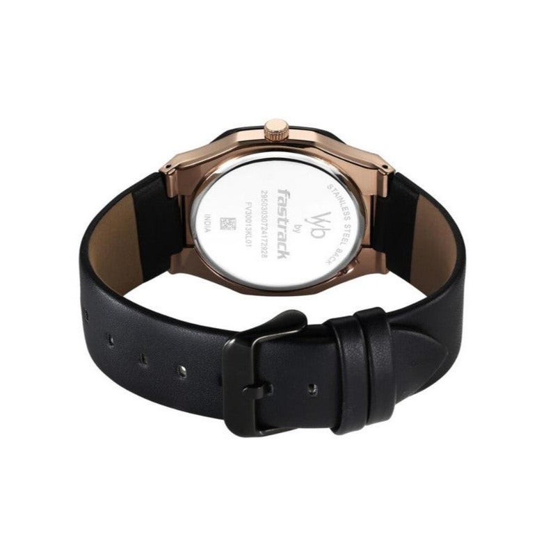 fastrack Vyb Challenger Fastrack By Titan Quartz Analog Black Dial & Leather Strap Watch For Men fv30013kl01w - Image 5