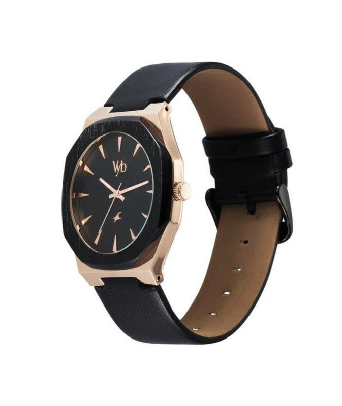 fastrack Vyb Challenger Fastrack By Titan Quartz Analog Black Dial & Leather Strap Watch For Men fv30013kl01w - Image 3