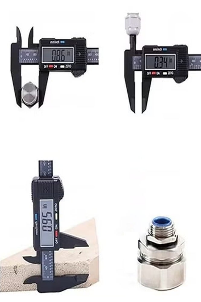 6 بوصة 150mm الإلكترونية الرقمية vernier كاليبر، مناسبة للاستخدام اليومي والمهني - Image 3