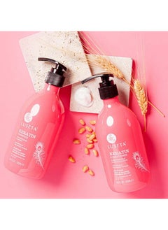 L LUSETA Luseta Keratin Shampoo and Conditioner Set Moisturizing Treatment for Dry Hair Smooth & Repair Damaged Hair for Women Sulfate Free 16.9 oz  - Image 3