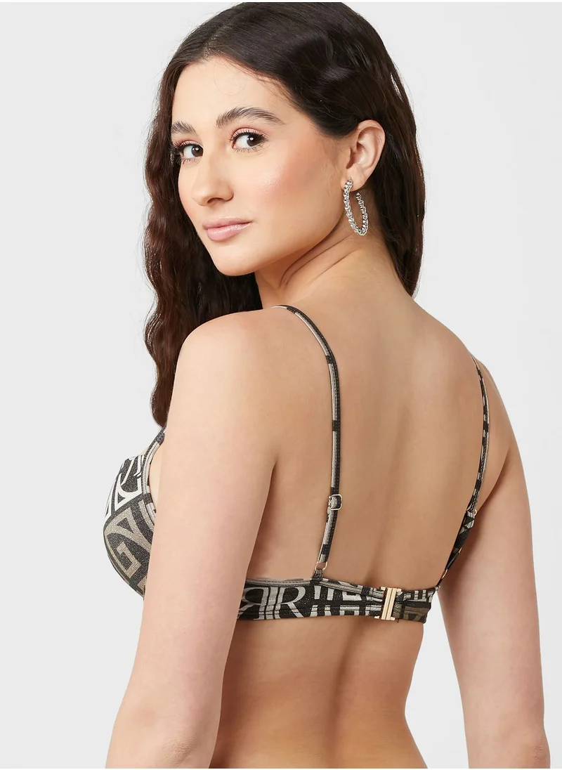 RIVER ISLAND Strappy Plunge Bikini Top