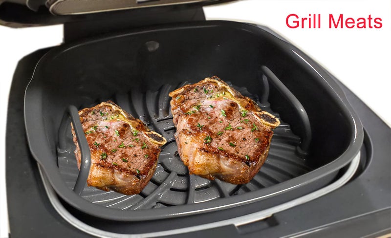 Croask Grill Grate Compatible for Ninja Foodi AG301 AG300 AG400 AG302 EG201 LG450CCO LG450CO IG351A IG302Q,Accessories for Ninja Foodi 5-in-1 Indoor Grill,Non-stick Replacement Parts Griddle - Image 3
