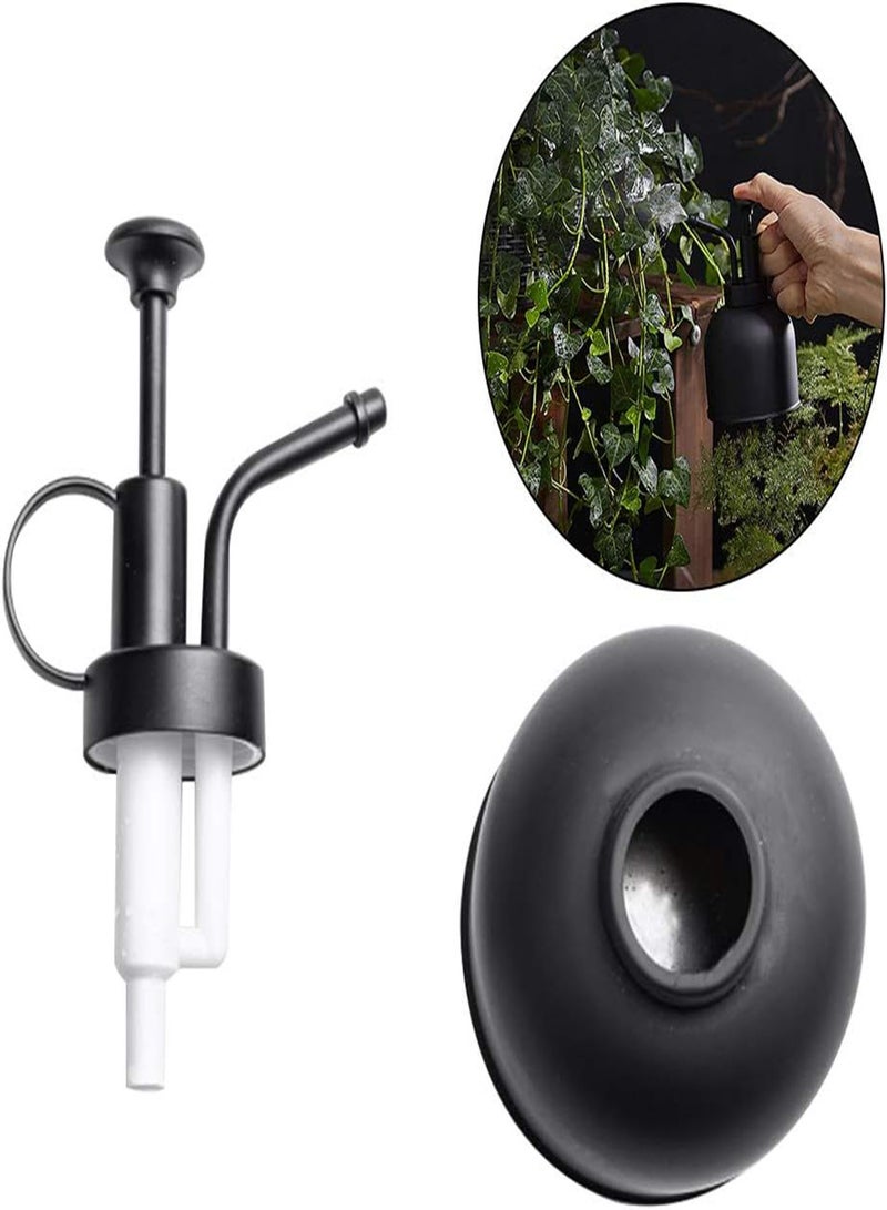 GGOOT Watering Spray Bottle,Plant Mister,Mist Spray Bottle,Mini Vintage Hand Plant Spritzer Watering Can with Top Pump for Indoor Windowsill Orchids Black - Image 3