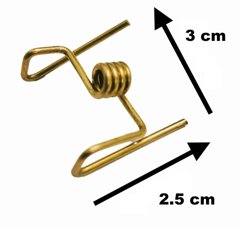 Doorbag Samai Kadi Clips Pure Brass : Wick Holder for Oil Lamps Vilakku Batti Cotton Wick Holder Deepak Deepam Temple Pooja Rituals Metal Spill-Proof (Set of 5, Square) - Image 3