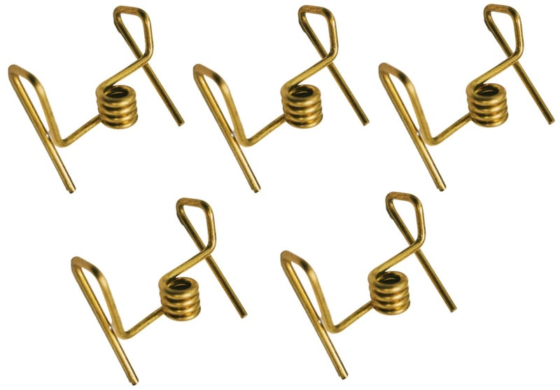 Doorbag Samai Kadi Clips Pure Brass : Wick Holder for Oil Lamps Vilakku Batti Cotton Wick Holder Deepak Deepam Temple Pooja Rituals Metal Spill-Proof (Set of 5, Square) - Image 1