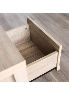 DANUBE HOME Verano End Table Multifunctional Living Room Table Space Saving Side Table Modern Design Furniture for Home Bedroom L 48 x W 45.5 x H 65 cm White Oak  - Image 5