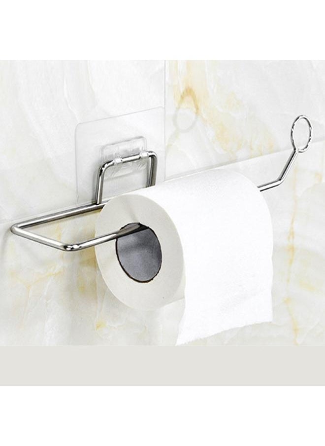 NIBEMINENT Bathroom Paper Towel Rack Wall Mount Dispenser No Drill Holder Stainless Steel for Kitchen  - Image 5