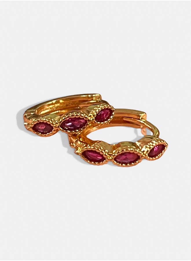Urban Jewel Dainty Stones Hoop  - Image 3