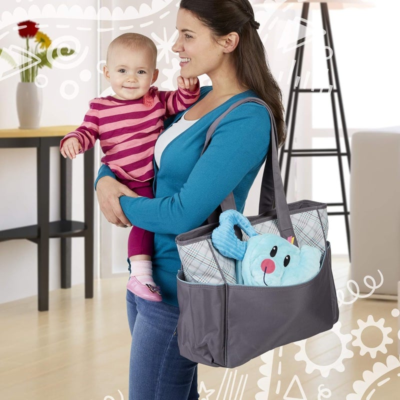 Playskool Fold 'n Go Elephant Stuffed Animal Tummy Time Toy for Babies 3 Months and Up, Blue (Amazon Exclusive) - Image 4