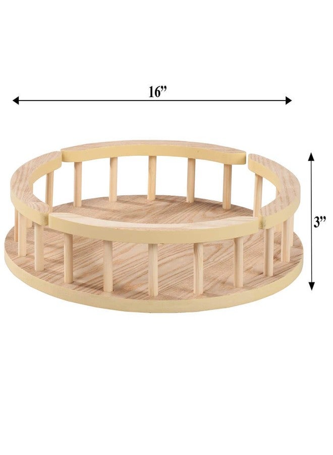 Miles Kimball Wood Lazy Susan Turntable, 16-Inch Diameter - Image 4