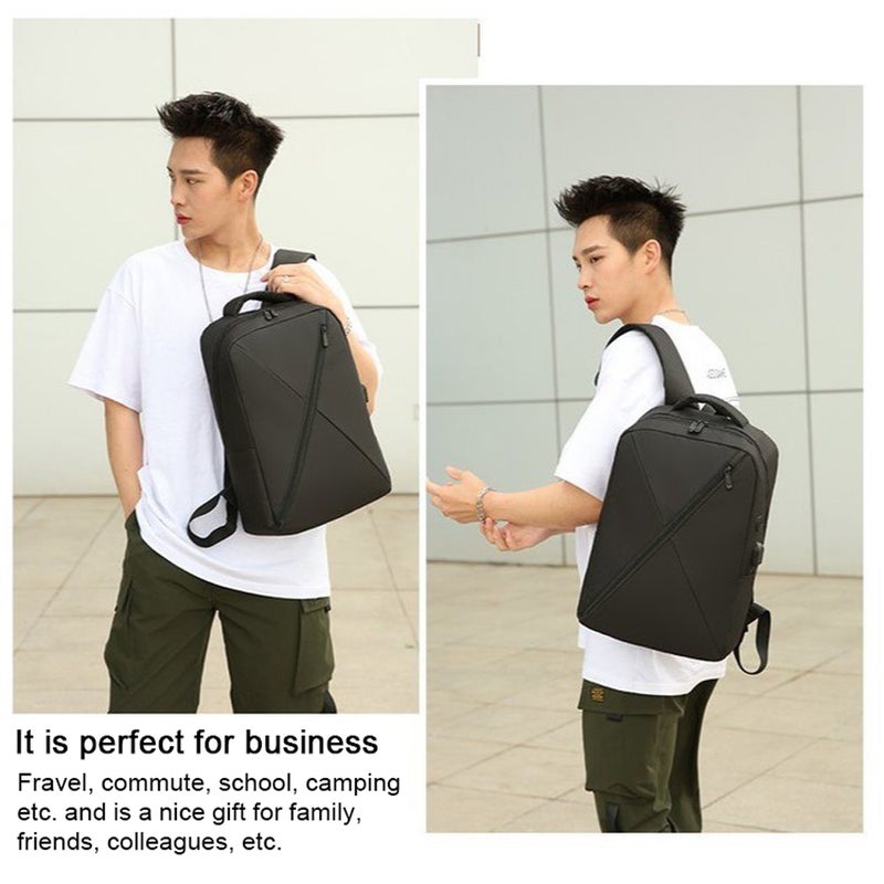 Set of 3 Laptop Backpack Large Capacity Business Daypack Portable Travel Commuting Bag with USB Charging Port Fit 15.6 Inch Laptops for Men Women Teenagers - Image 3