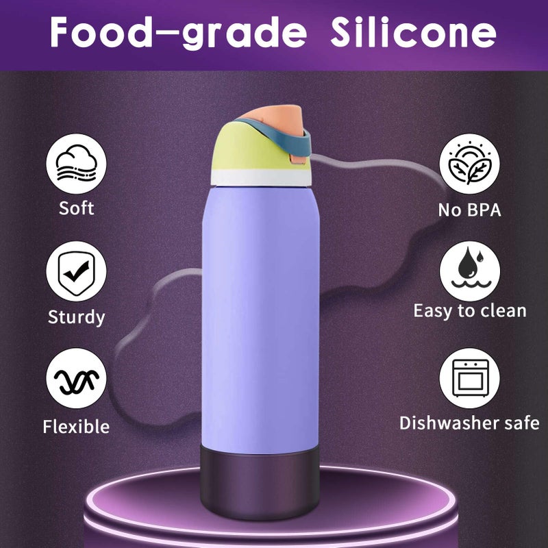 BKBY Chameleon Silicone Water Bottle Boot, Compatible with Owala 24oz 32oz 40oz, Gradient Matte Luster Cup Sleeve Bottom Cover for FreeSip, Twist, or Flip Stainless Steel Water Bottles - Image 4