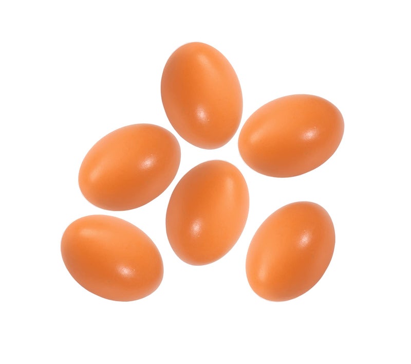 Azatemgo Wooden Eggs Fake Eggs Dummy Eggs Nest Eggs Help Laying Hen Agricultural Tool Eggs for Nesting Box 6 PCS - Image 1