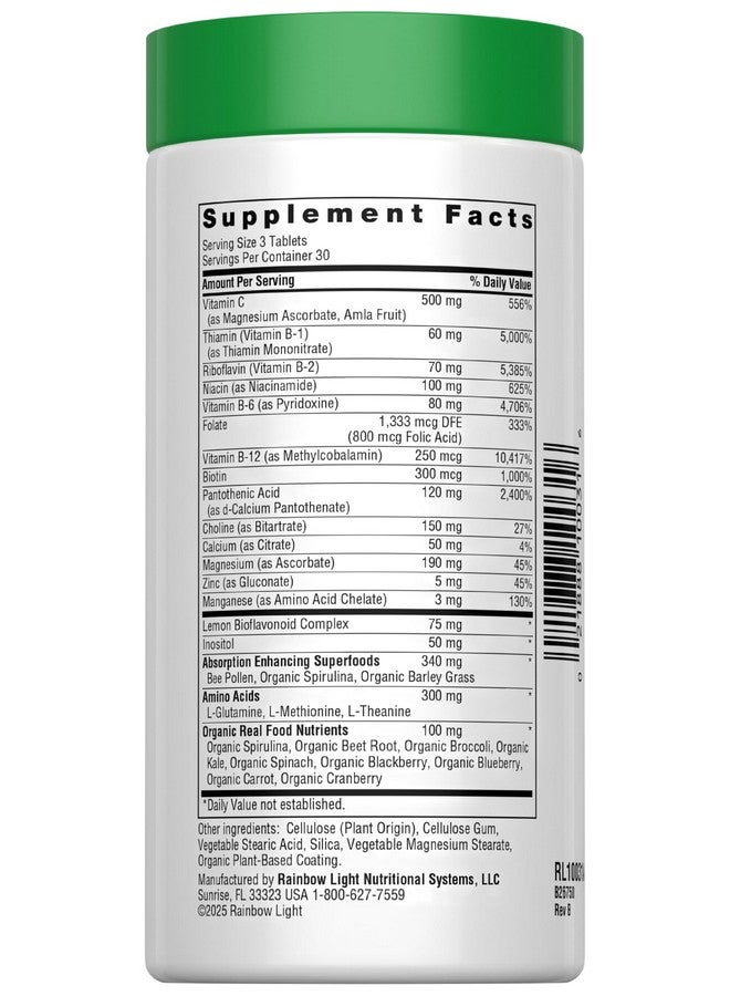 Rainbow Light Rainbow Light - Complete B-Complex, 90 Count, Food Based, Energy Support - Image 2