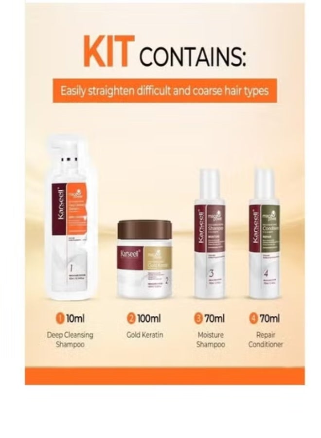 Karseell Keratin Hair Straightening Set – 12 Weeks Professional At-Home Treatment for Smooth, Straight & Frizz-Free Hair – Suitable for All Hair Types - Image 5