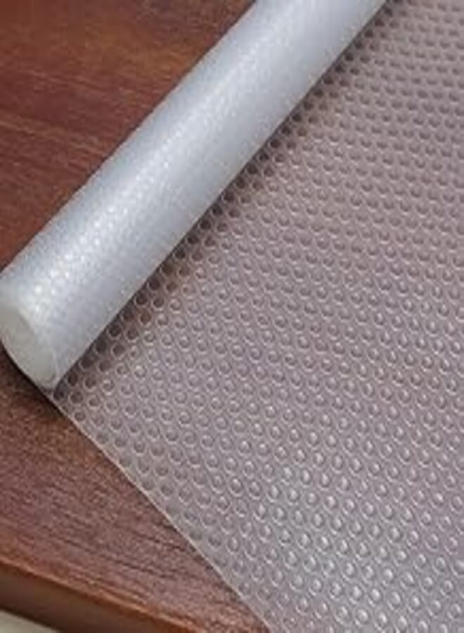 Non Slip Drawer Liner, Clear Non-Adhesive Waterproof Mat, Kitchen Cupboard Cabinet Shelf Drawer Liner, Table Protector, Anti-Moisture Cushion for Home Office (60 * 300)