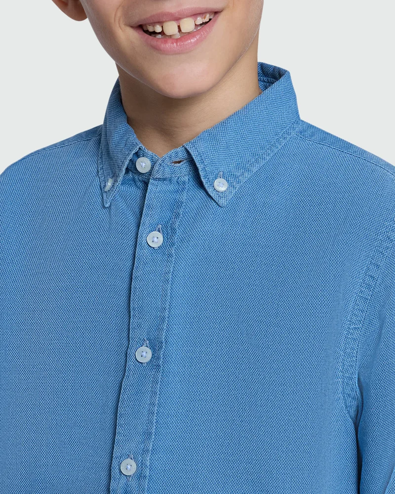 Ovs Light Blue L/S Shirt For Boys