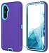 ONOLA Phone Case for Samsung Galaxy S23 Plus Case with HD Screen Protector Heavy Duty Shockproof Dropproof 3Layer Cover Phone Case for Galaxy S23 Plus 66PurpleSkyblue - Image 2
