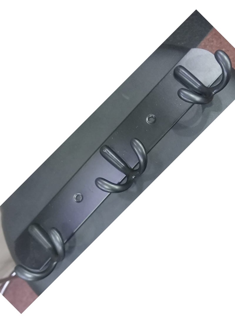 Generic Clothes hanger and other items made of high-quality stainless steel that does not change color over time. Easy to install on walls or doors in different colors (black stainless steel clothes hanger)  - Image 1