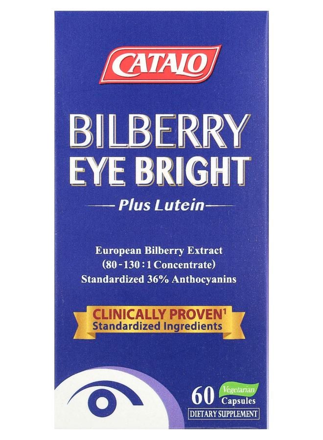 CATALO Bilberry Eye Bright Plus Lutein 60 Vegetarian Capsules - Image 1