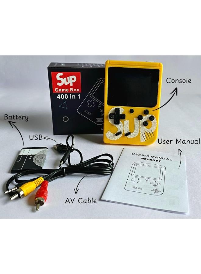The Flair Store™ Sup 400 in 1 Retro Video Game Handheld Classical Game Play On TV, 400 Games Tank Mario, Contra, Aladin Box Console (White) - Image 5