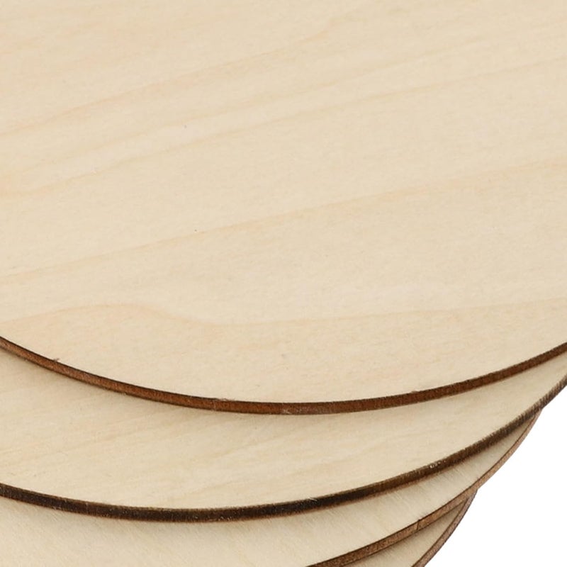 Healifty 5pcs DIY Wooden Boards Round Wood Circles Unfinished Blank Wood Discs 15cm Diameter 3mm Thick for Craft Projects and Woodcrafts - Image 5