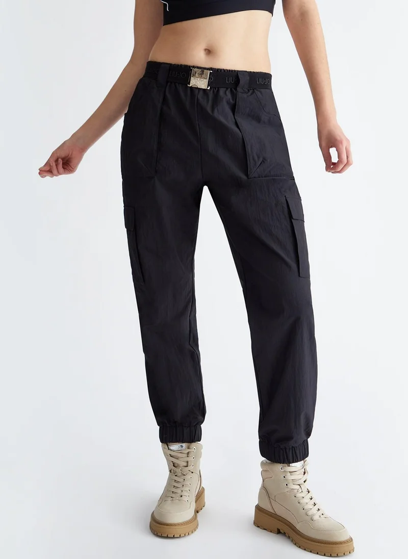 Liu Jo Nylon trousers with belt