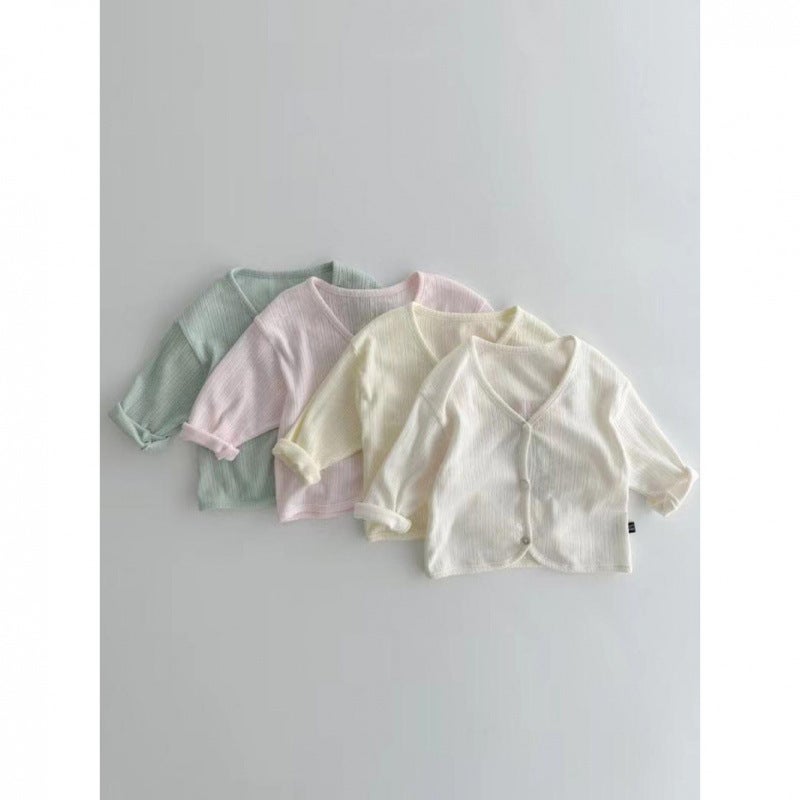 Baby Sun Protection Clothing, Summer Clothing, Infants And Young Children'S Breathable And Light Cardigans, Men'S And Women'S Baby Cardigans, Versatile Air-Conditioned Shirts - Image 4