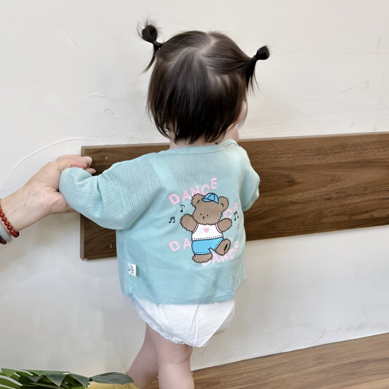 Baby Sun Protection Clothing, Summer Clothing, Infants And Young Children'S Breathable And Light Cardigans, Men'S And Women'S Baby Cardigans, Versatile Air-Conditioned Shirts - Image 2