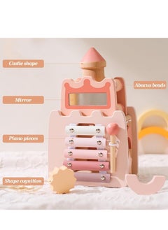M MIAOYAN 9 in 1 Wooden Activity Cube, Montessori Toys for Boys and Girls Ages 3+, Multifunctional Educational Sensory Learning Toy for Babies with Mirror, Educational Multifunctional Toy  - Image 2