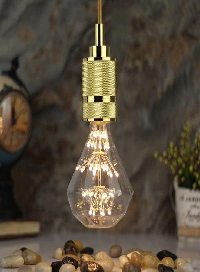 Qixivcom 2-Packs 3W D95 Retro LED Edison Bulbs E26 Led Starry Light Bulb Vintage Diamond LED Decorative Firework Light Bulb D95 Starlight Bulb 2300K Warm White Antique Bulb for Bedroom Living Room - Image 3