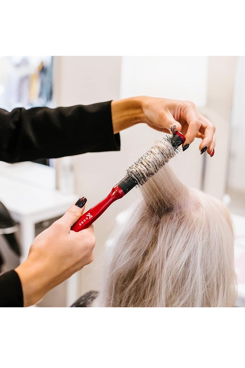 Red Wood Hair Dryer Brush, Size 1 with Size 2 Original Salon 2 Pieces - Image 5