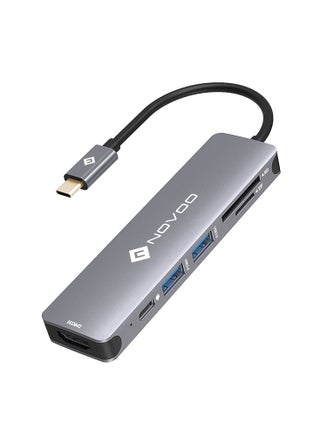 Novoo USBC Hub 6 In 1 With HDMI 4K Adapter Power Delivery SD Card Reader - pzsku/ZC714F9A34272DB6331A4Z/45/_/1678713460/22f58a1a-01a0-4e04-a43e-089b0b08d3de