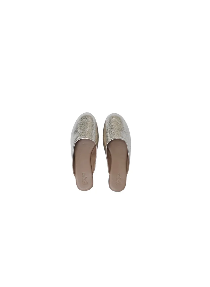Gaya Aura Metallic Mules Gold
