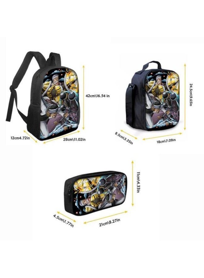 عام أحدث نموذج عالمي من الكرتون طباعة ثلاثة قطعة حقيبة مجموعة ( الطلاب ، الأطفال ، الأصدقاء ، نزهة ، تسلق الجبال ، الخ . ) - Image 3