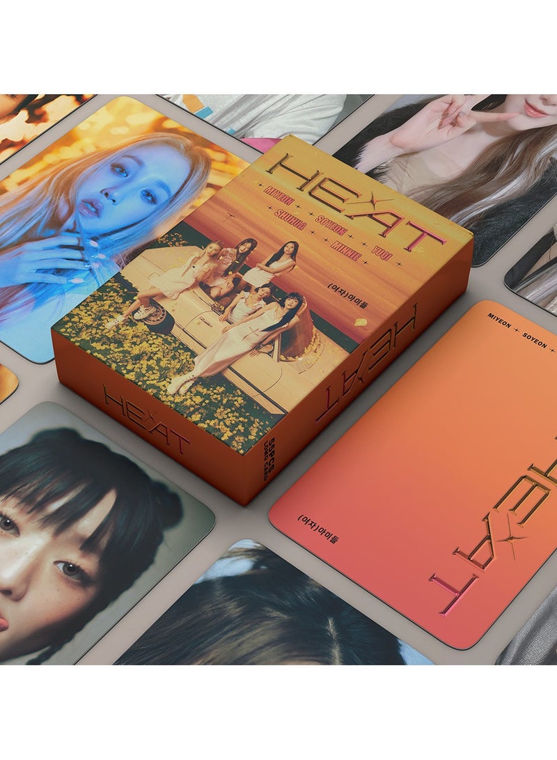 NIBEMINENT 55 Pcs Kpop (G)I-DLE HEAT Lomo Cards Card For Fans Collection Gifts - Image 2