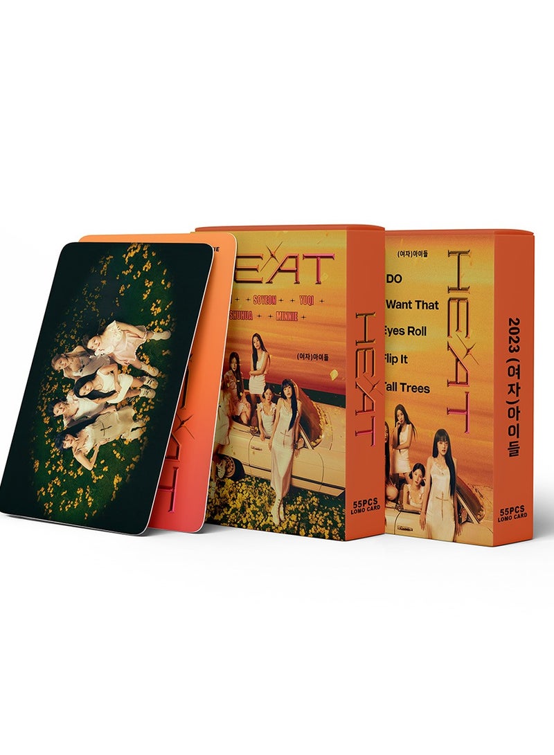 NIBEMINENT 55 Pcs Kpop (G)I-DLE HEAT Lomo Cards Card For Fans Collection Gifts - Image 3