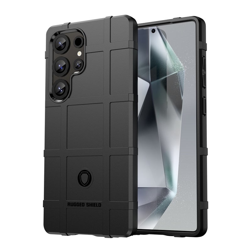 HuHa Protective Cover For Samsung Galaxy S25 Ultra 5G Full Coverage Shockproof TPU Phone Case(Black) - Image 1