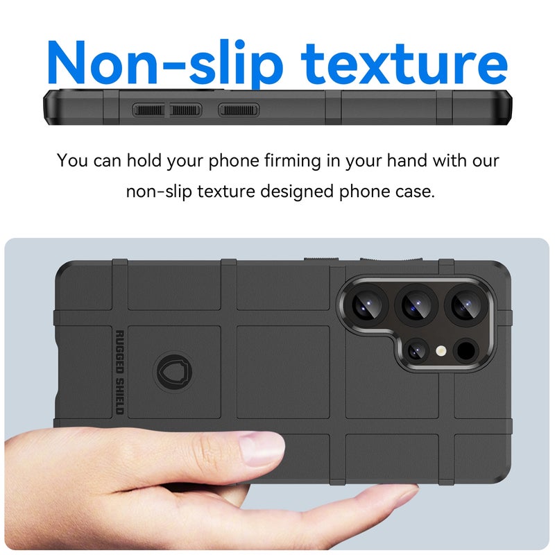HuHa Protective Cover For Samsung Galaxy S25 Ultra 5G Full Coverage Shockproof TPU Phone Case(Black) - Image 4