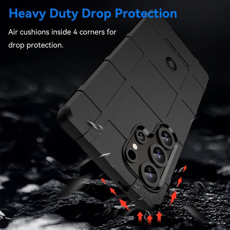 HuHa Protective Cover For Samsung Galaxy S25 Ultra 5G Full Coverage Shockproof TPU Phone Case(Black) - Image 3