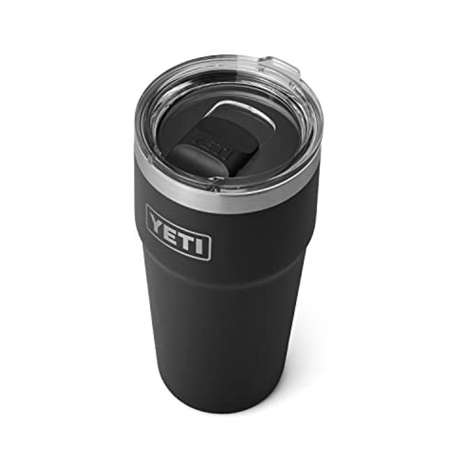 YETI Rambler Stackable Pint, Vacuum Insulated, Stainless Steel with MagSlider Lid, Black