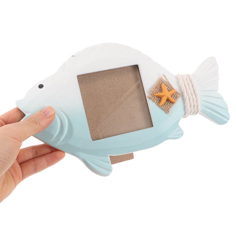 2pcs Fish Shaped Picture Frame Frame Beach Decor Beach Theme Photo Frame Nautical Decor for Home Family Photo Frames - Image 3