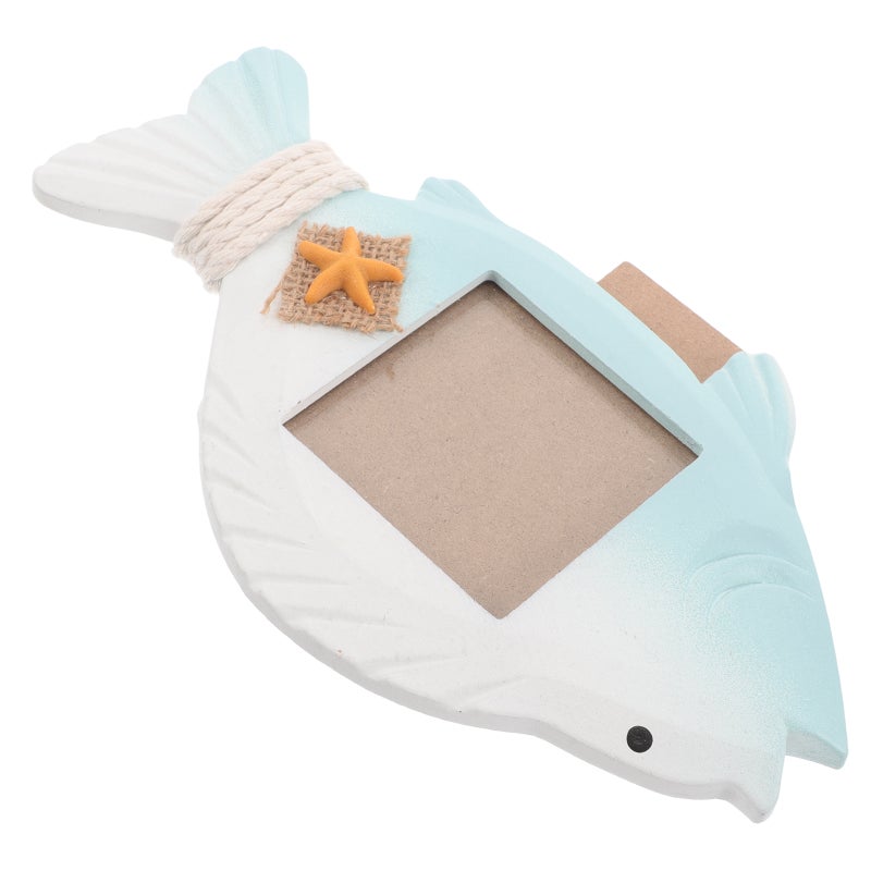 2pcs Fish Shaped Picture Frame Frame Beach Decor Beach Theme Photo Frame Nautical Decor for Home Family Photo Frames - Image 5