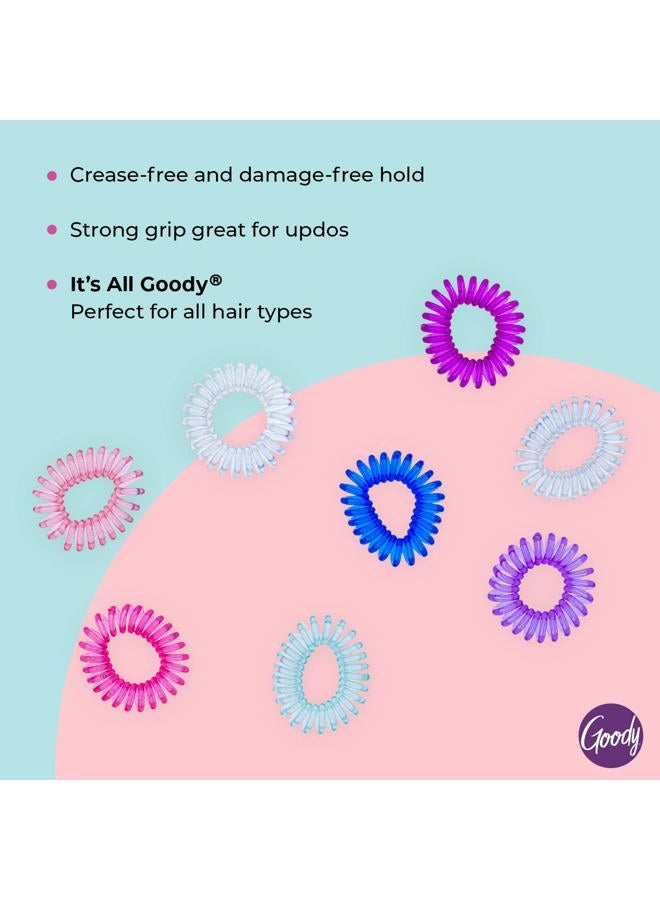 Goody Kids Hair Coils - 8 Count, Assorted - Dentless Jelly Bands Ponytailers for Women, Teens & Girls to Style & Secure Hair - Pain-Free Accessories For All Hair Types - Image 3