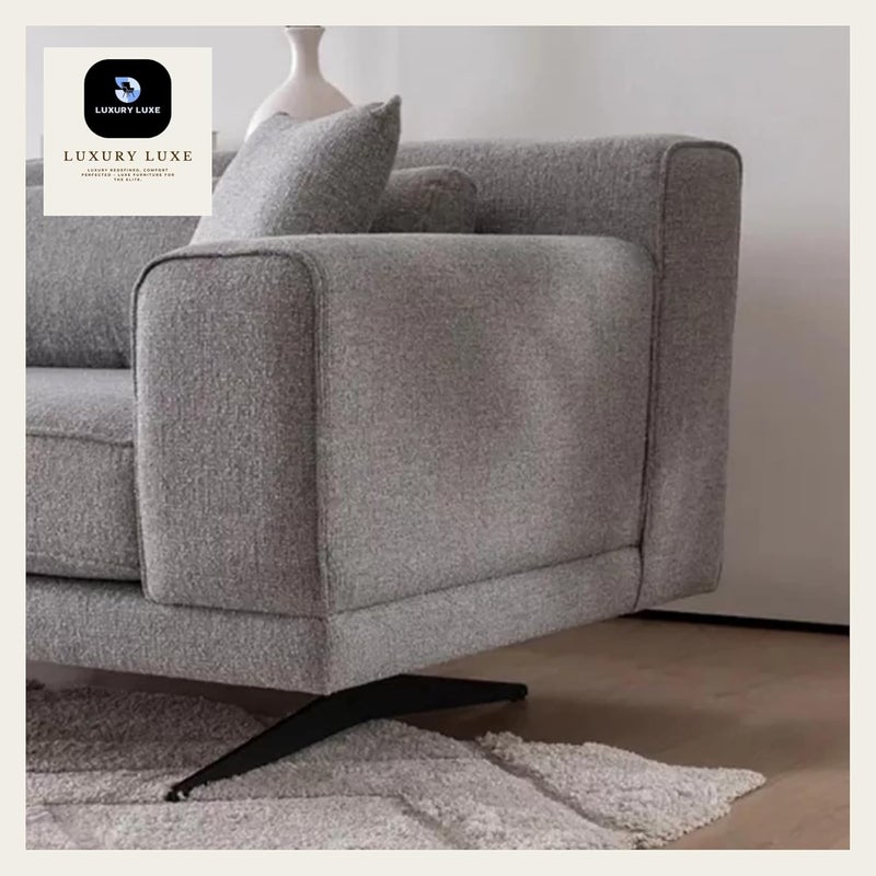 Luxury Luxe Mid-Century Modern 3-Seater Sectional Sofa - Image 3